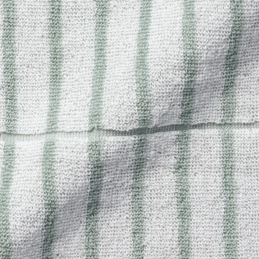 Twin Pile Reversible Stripe Bath Towel