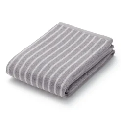 Twin Pile Reversible Stripe Bath Towel
