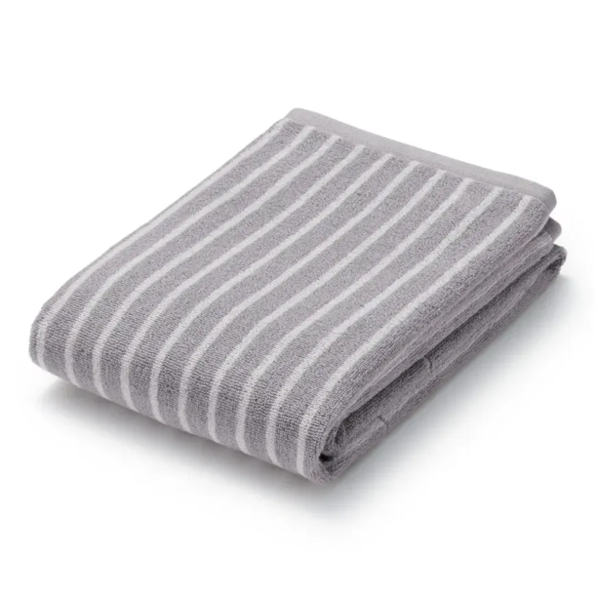 Twin Pile Reversible Stripe Bath Towel