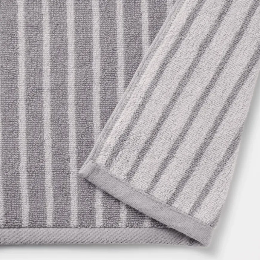 Twin Pile Reversible Stripe Hand Towel