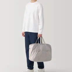 Water Repellent Wide Boston Bag
