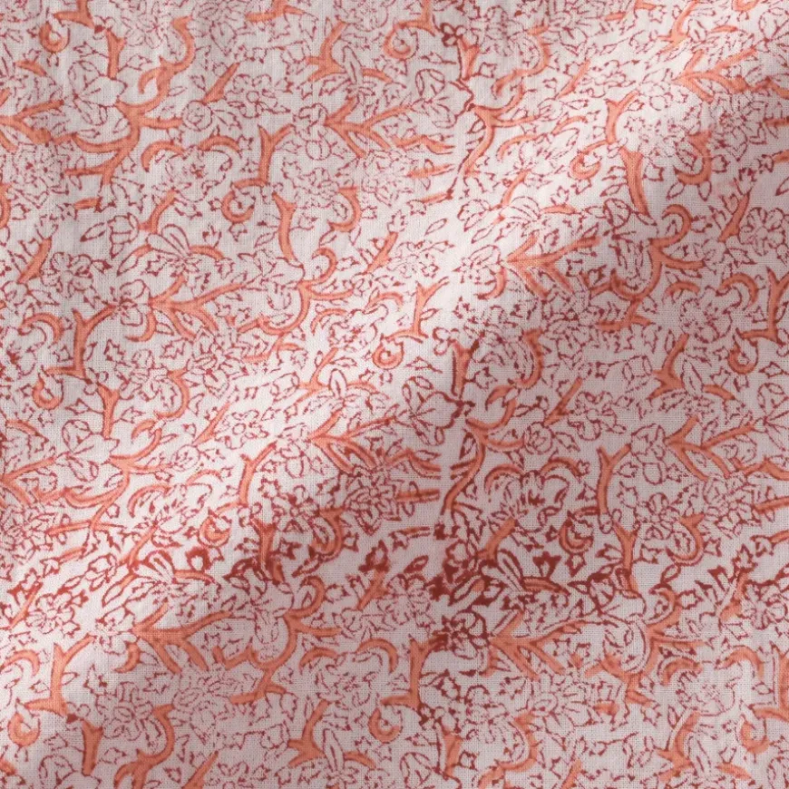 Women's Block Print Gather Maxi-Skirt