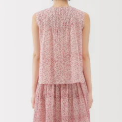 Women's Block Print Sleeveless Blouse