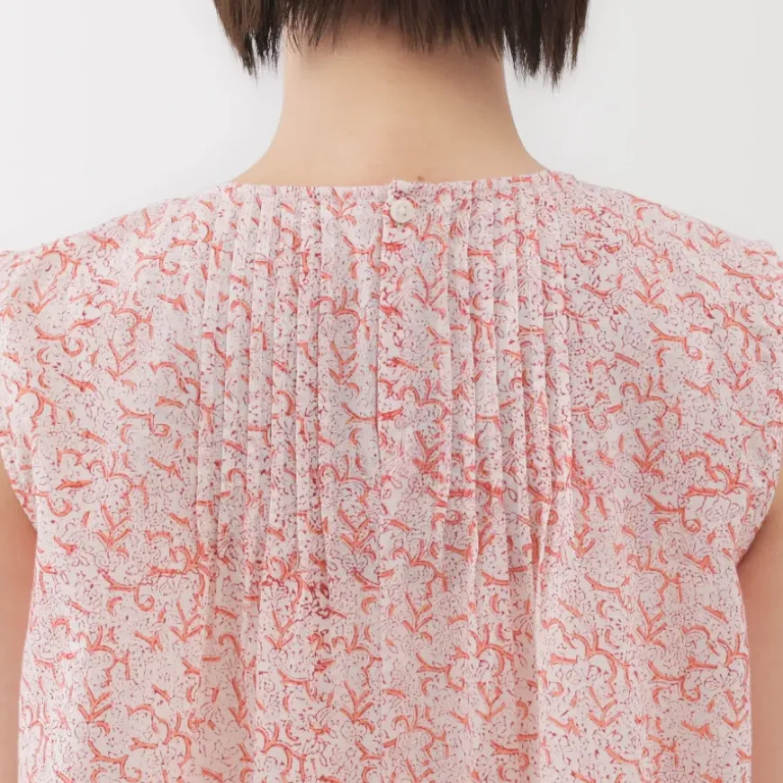 Women's Block Print Sleeveless Blouse