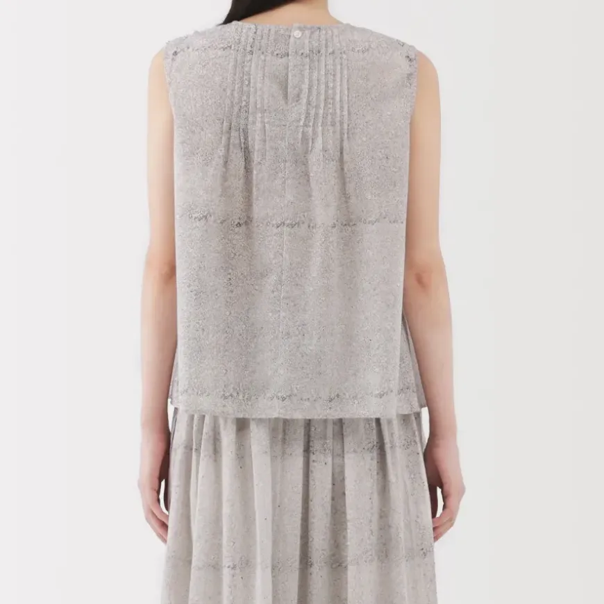 Women's Block Print Sleeveless Blouse