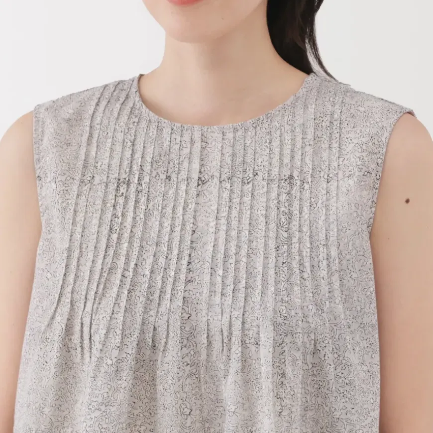Women's Block Print Sleeveless Blouse