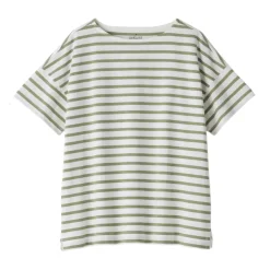 Women's Boat Neck Short Sleeve Striped T-Shirt