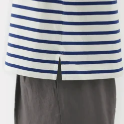 Women's Boat Neck Short Sleeve Striped T-Shirt