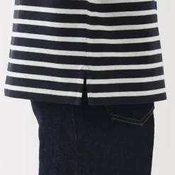 Women's Boat Neck Short Sleeve Striped T-Shirt