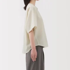 Women's Breathable Seersucker Short Sleeve Blouse