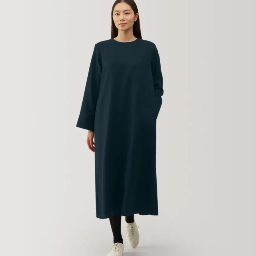 Women's Brushed Pullover Long Sleeve Dress
