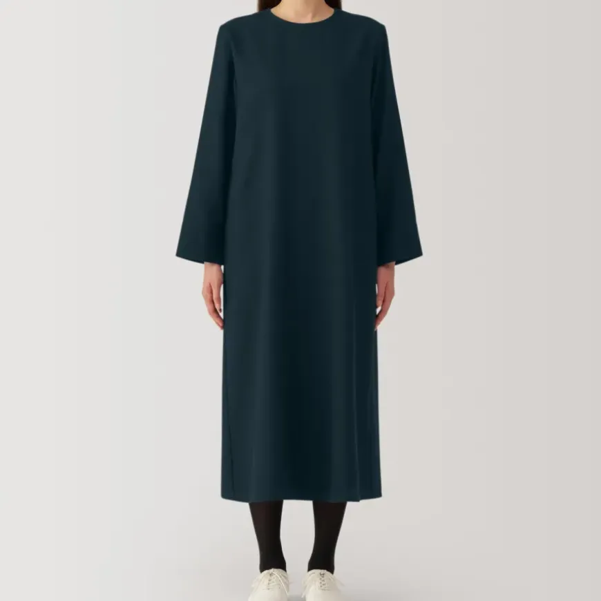 Women's Brushed Pullover Long Sleeve Dress