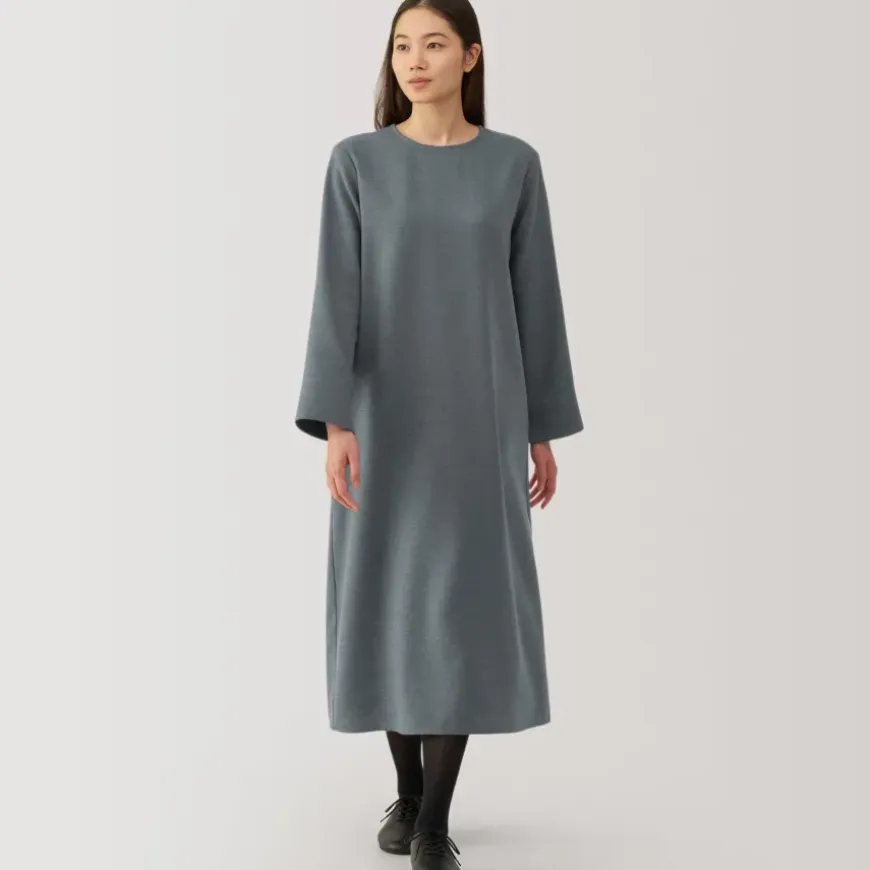 Women's Brushed Pullover Long Sleeve Dress