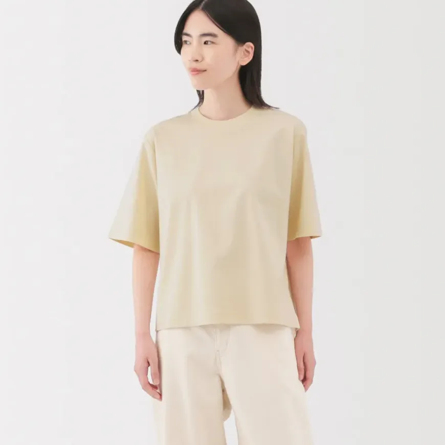 Women's Cool Touch Crew Neck Wide Short Sleeve T-Shirt