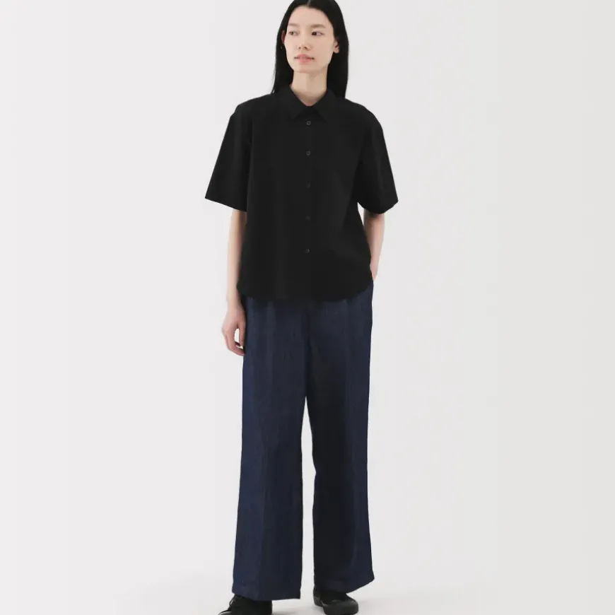 Women's Cool Touch Regular Collar Short Sleeve Shirt