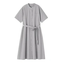 Women's Cool Touch Short Sleeve Striped Shirt Dress