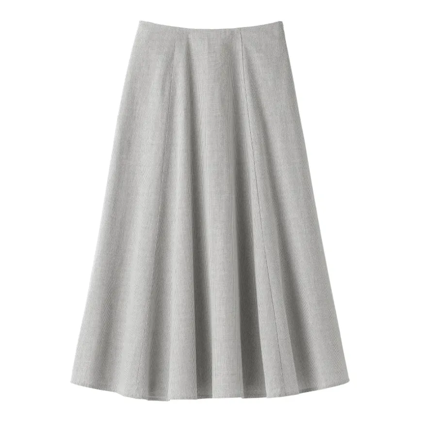 Women's Cool Touch Striped Flared Skirt