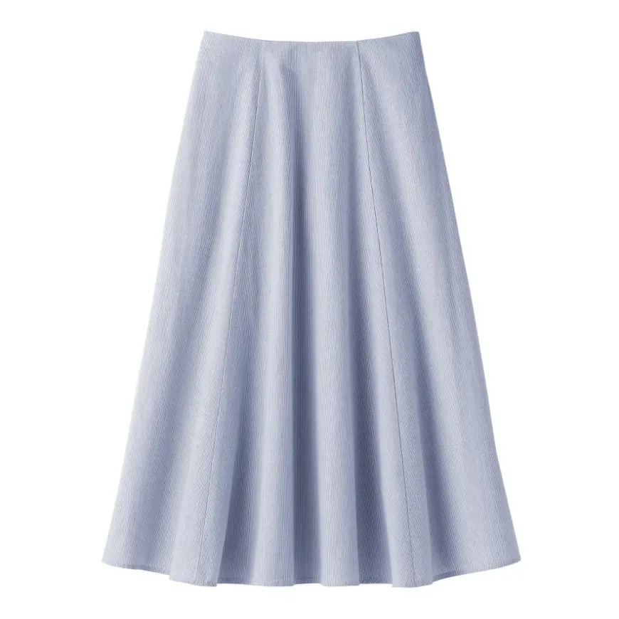 Women's Cool Touch Striped Flared Skirt