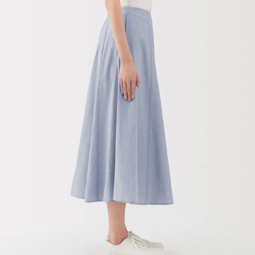 Women's Cool Touch Striped Flared Skirt