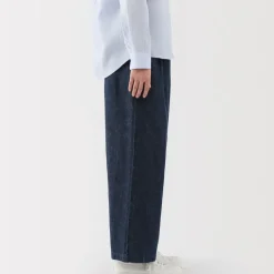 Women's Cotton Linen Denim Easy Wide Pants