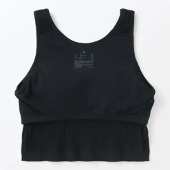 Women's Cotton Stretch Ribbed Cropped Bra Tank Top