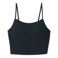Women's Cotton Stretch Ribbed Cropped Bra Camisole