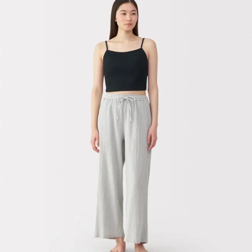 Women's Cotton Stretch Ribbed Cropped Bra Camisole