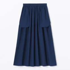 Women's Cotton Voile Gather Maxi-Skirt