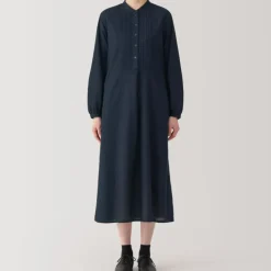 Women's Cotton Voile Long Sleeve Dress