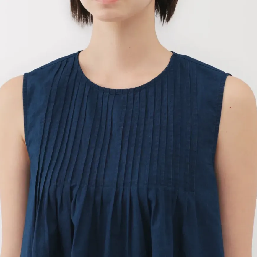 Women's Cotton Voile Sleeveless Blouse