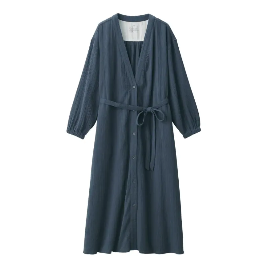 Women's Crepe Gauze Long Cardigan