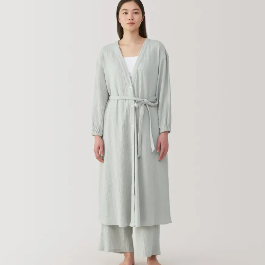 Women's Crepe Gauze Long Cardigan