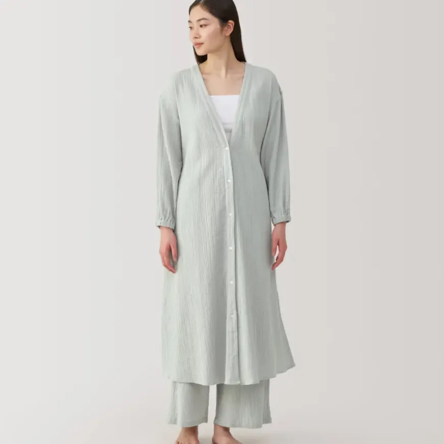 Women's Crepe Gauze Long Cardigan