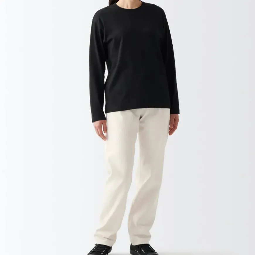 Women's Denim Regular Pants Natural (L 30inch / 77cm)