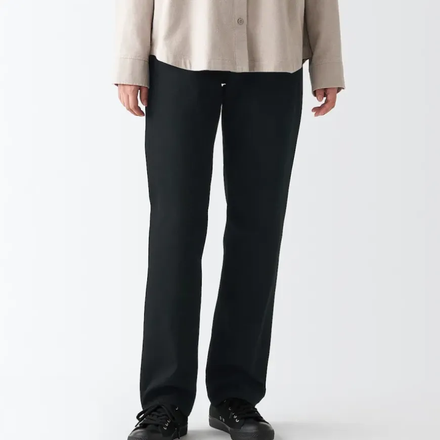 Women's Denim Regular Pants Black