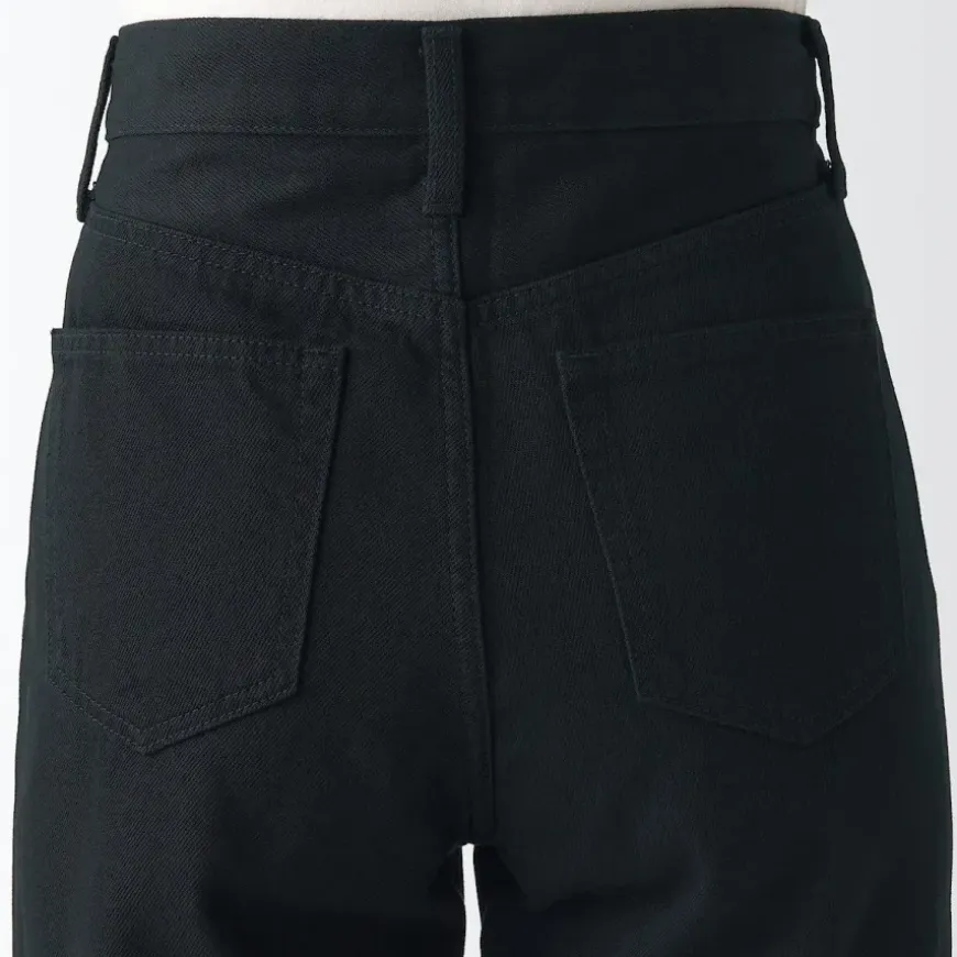 Women's Denim Regular Pants Black