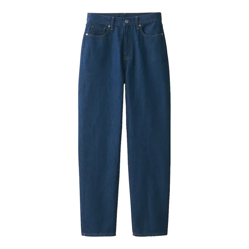 Women's Denim Regular Pants Blue (L 30inch / 77cm)