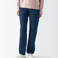 Women's Denim Regular Pants Blue (L 30inch / 77cm)