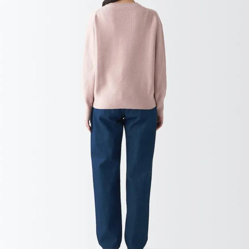 Women's Denim Regular Pants Blue (L 30inch / 77cm)