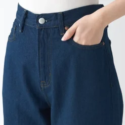 Women's Denim Regular Pants Blue (L 30inch / 77cm)