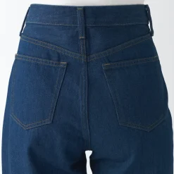 Women's Denim Regular Pants Blue (L 30inch / 77cm)