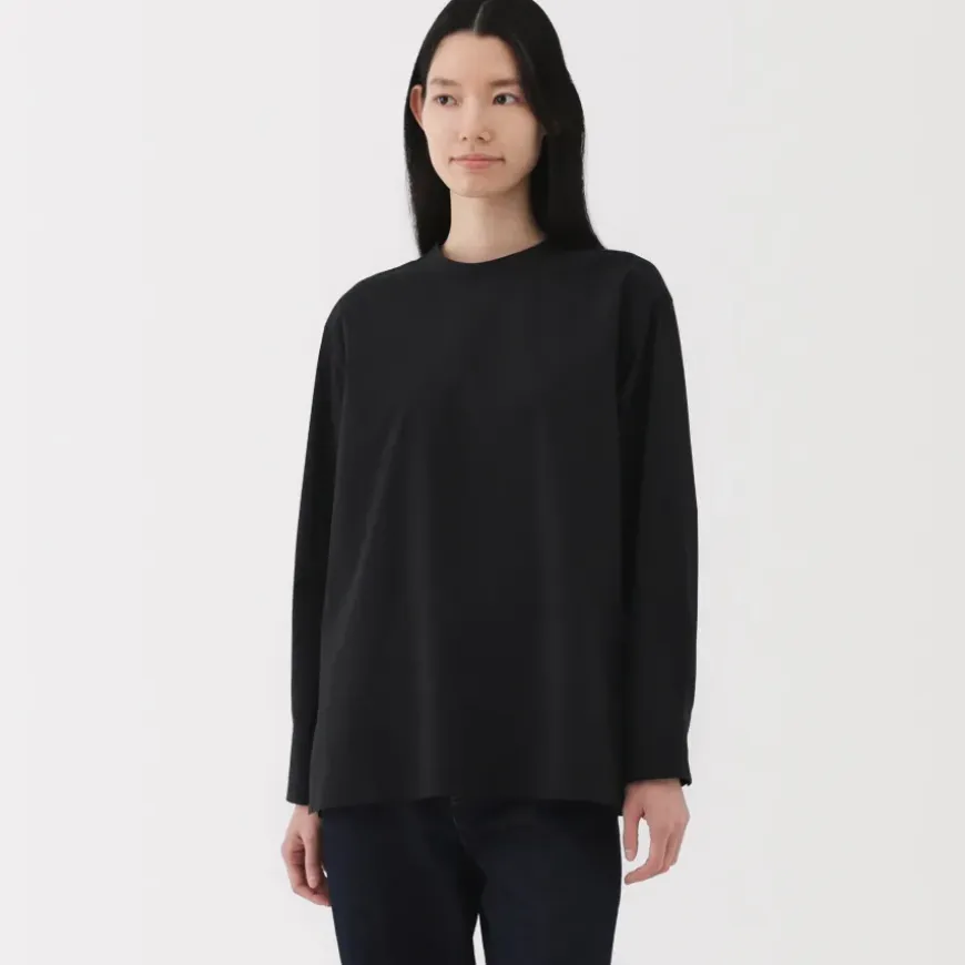 Women's Easy-Dry Broadcloth Long Sleeve Blouse
