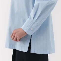 Women's Easy-Dry Broadcloth Striped Long Sleeve Blouse