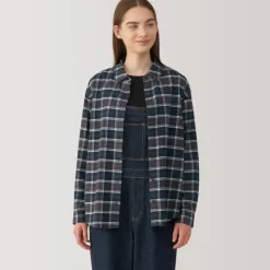 Women's Flannel Regular Collar Long Sleeve Patterned Shirt