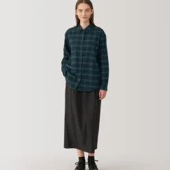 Women's Flannel Regular Collar Long Sleeve Patterned Shirt