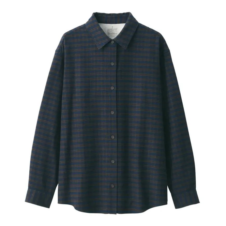 Women's Flannel Regular Collar Long Sleeve Patterned Shirt