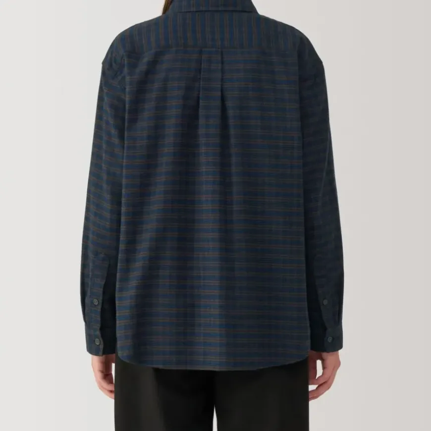 Women's Flannel Regular Collar Long Sleeve Patterned Shirt