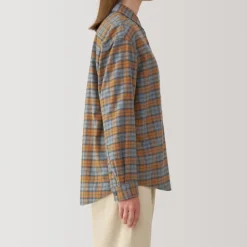 Women's Flannel Regular Collar Long Sleeve Patterned Shirt