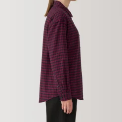 Women's Flannel Regular Collar Long Sleeve Patterned Shirt