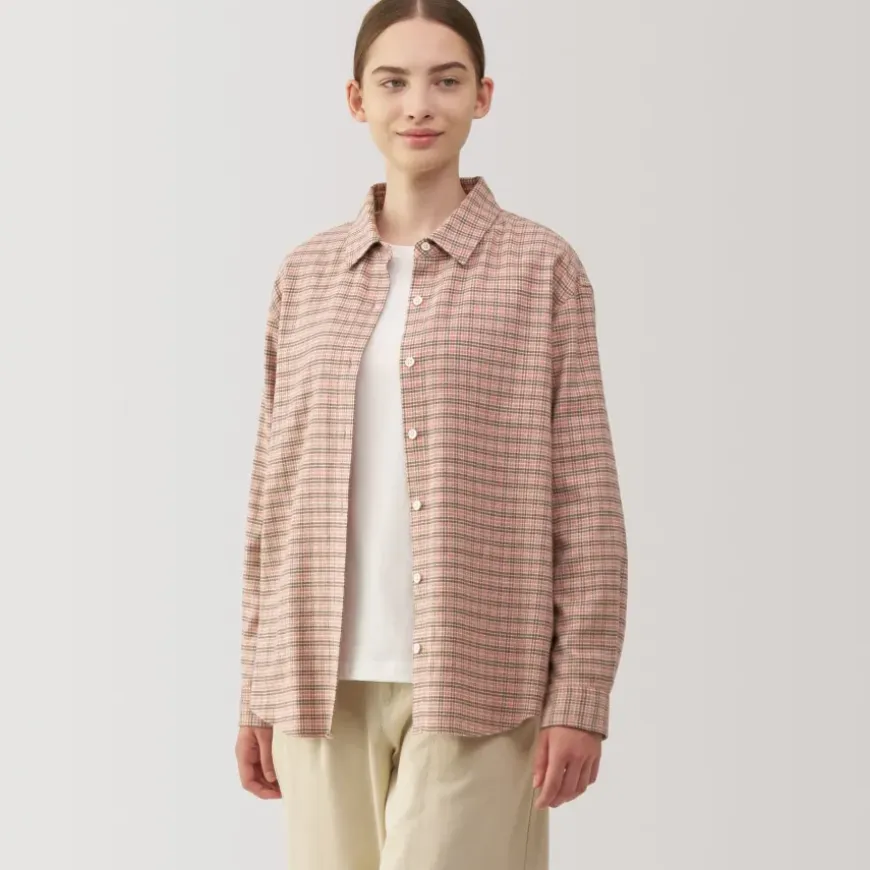 Women's Flannel Regular Collar Long Sleeve Patterned Shirt